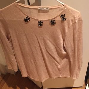 Zara top with gemstones